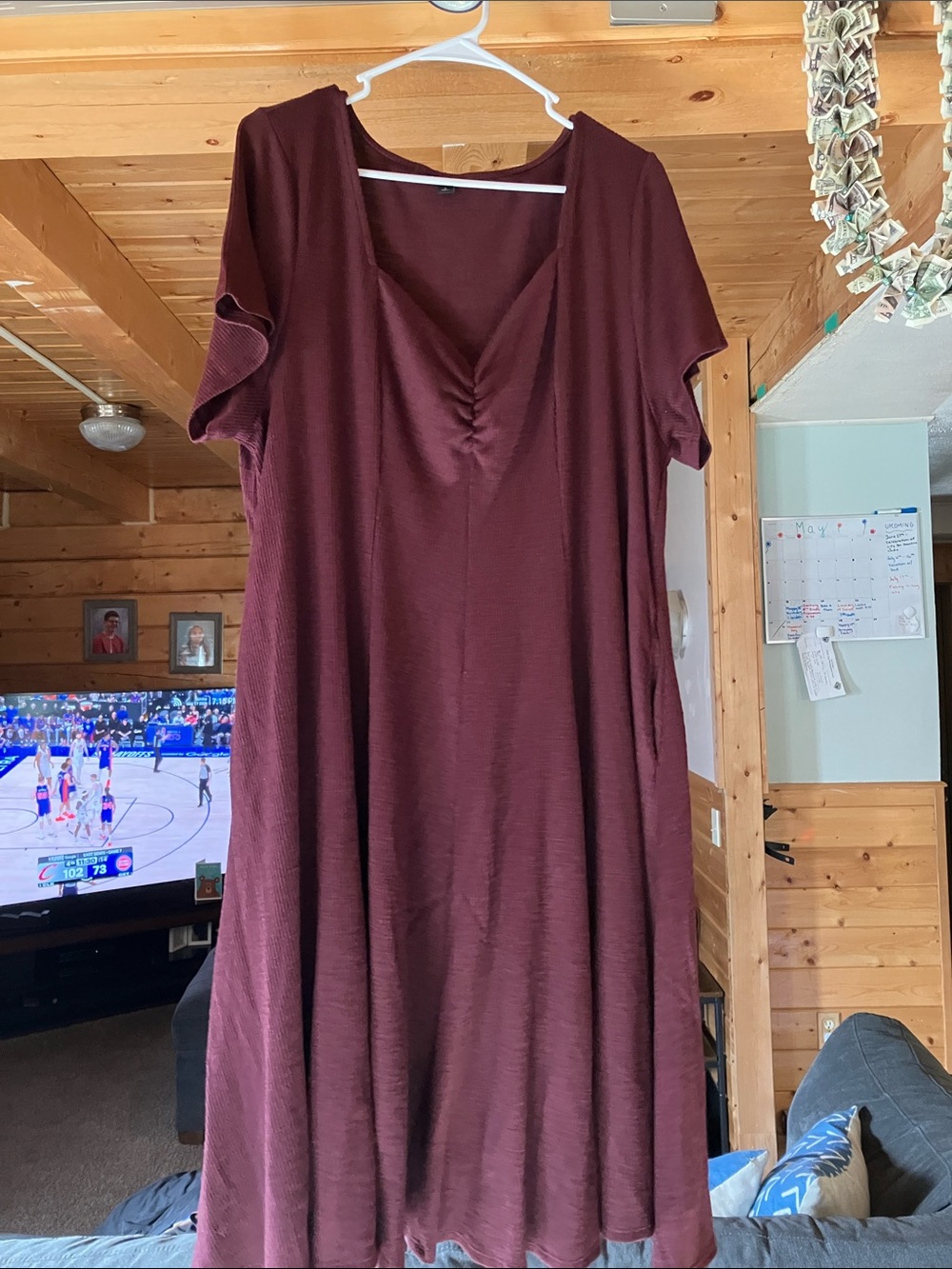 Torrid Simple V-Neck Swing Dress - Deep Wine